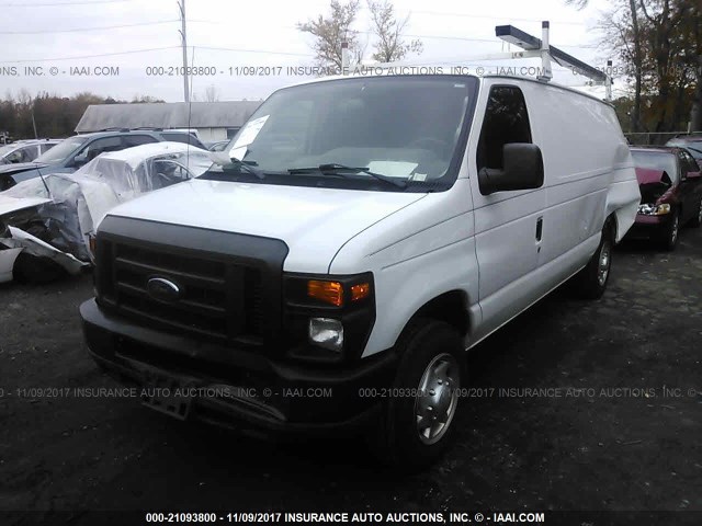 1FTNE1EW1ADA66187 - 2010 FORD ECONOLINE E150 VAN WHITE photo 2