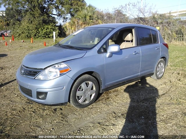 3N1BC1CP7AL437242 - 2010 NISSAN VERSA S/SL BLUE photo 2