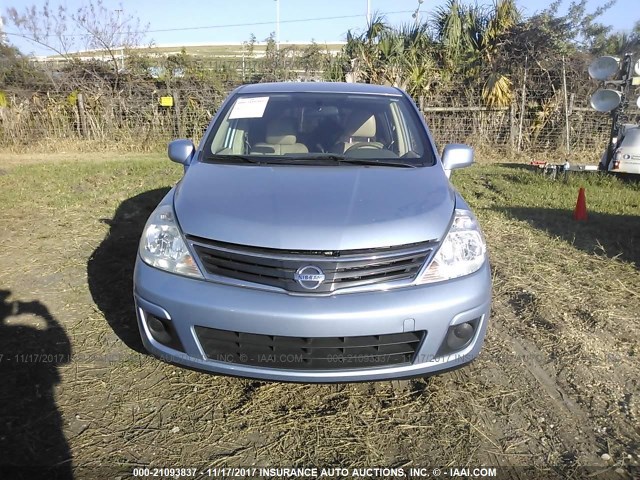 3N1BC1CP7AL437242 - 2010 NISSAN VERSA S/SL BLUE photo 6