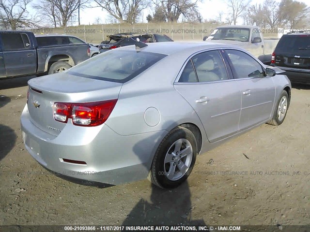 1G11A5SL0FF272763 - 2015 CHEVROLET MALIBU LS ვერცხლისფერი ფოტო 4