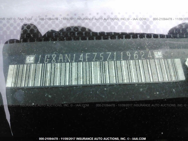 1G8AN14F75Z119624 - 2005 SATURN ION LEVEL 2 Qara foto 9