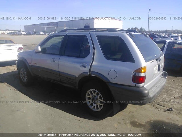 4S6CK58W814416372 - 2001 HONDA PASSPORT EX/LX SILVER photo 3