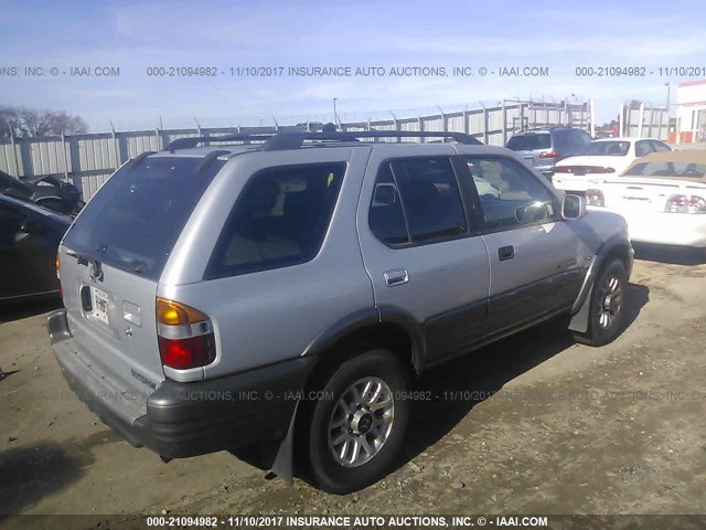 4S6CK58W814416372 - 2001 HONDA PASSPORT EX/LX Արծաթագույն լուսանկար 4