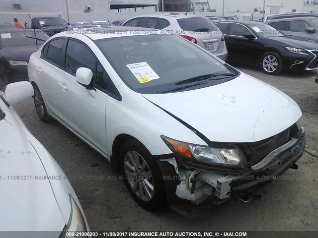 2HGFB2F82CH576462 - 2012 HONDA CIVIC EX WHITE photo 1