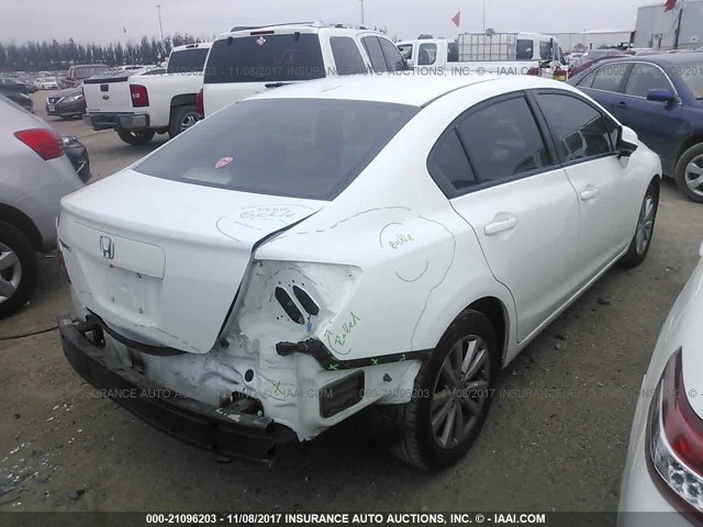 2HGFB2F82CH576462 - 2012 HONDA CIVIC EX WHITE photo 4