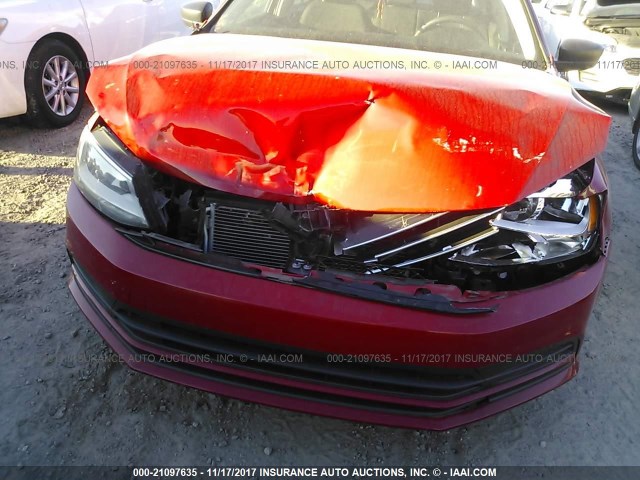 3VW2K7AJ2FM414970 - 2015 VOLKSWAGEN JETTA S 红色 照片 6