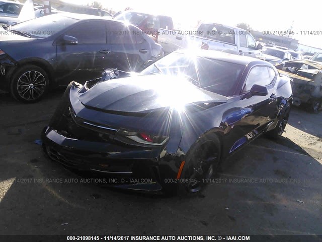 1G1FB1RS6H0183360 - 2017 CHEVROLET CAMARO LT BLACK photo 2