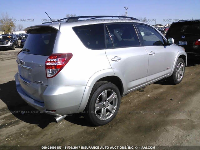 JTMRF4DVXB5046718 - 2011 TOYOTA RAV4 SPORT SILVER photo 4