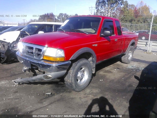 1FTZR15X9YPB56761 - 2000 FORD RANGER SUPER CAB RED photo 2
