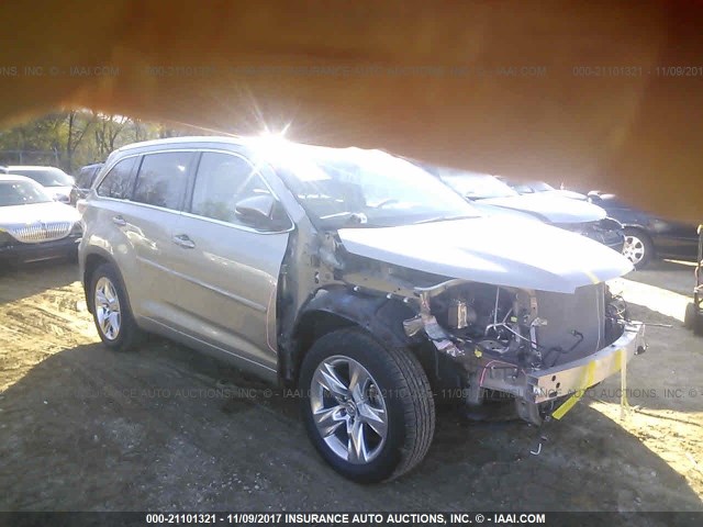 5TDDKRFH9FS129745 - 2015 TOYOTA HIGHLANDER LIMITED/LTD PLATNUM GOLD photo 1