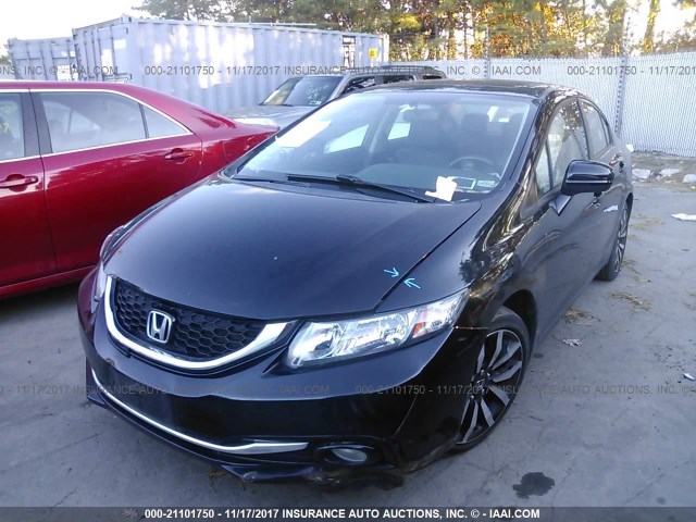 2HGFB2F92EH518329 - 2014 HONDA CIVIC EXL BLACK photo 2
