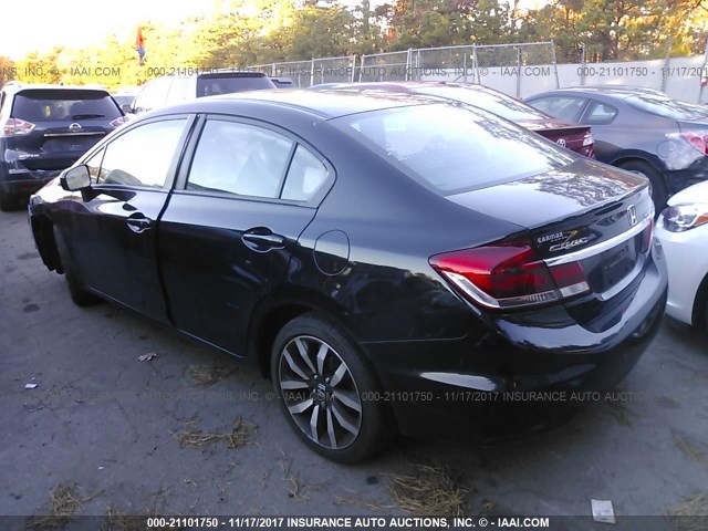 2HGFB2F92EH518329 - 2014 HONDA CIVIC EXL BLACK photo 3