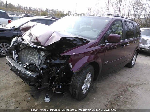 2A8HR54P28R738941 - 2008 CHRYSLER TOWN & COUNTRY TOURING BURGUNDY photo 2