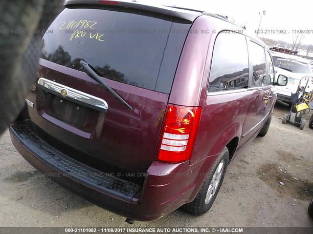 2A8HR54P28R738941 - 2008 CHRYSLER TOWN & COUNTRY TOURING BURGUNDY photo 4