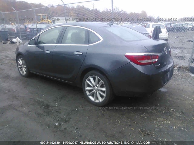 1G4PP5SK2C4173680 - 2012 BUICK VERANO GRAY photo 3