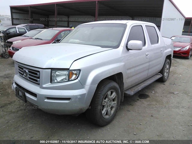 2HJYK165X6H532619 - 2006 HONDA RIDGELINE RTL SILVER photo 2