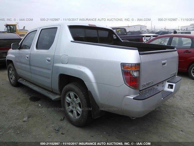 2HJYK165X6H532619 - 2006 HONDA RIDGELINE RTL SILVER photo 3