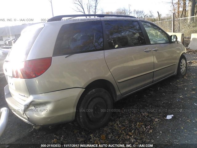 5TDZK23CX8S162732 - 2008 TOYOTA SIENNA CE/LE TAN photo 4