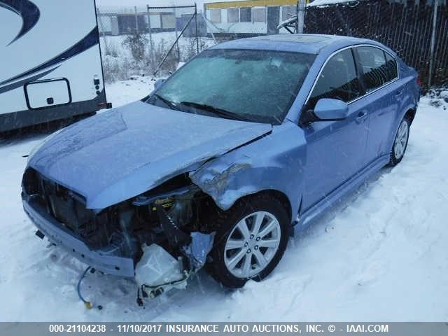 4S3BMBG65A3224500 - 2010 SUBARU LEGACY 2.5I PREMIUM BLUE photo 2