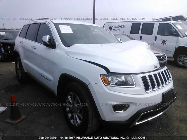 1C4RJEBG1GC352038 - 2016 JEEP GRAND CHEROKEE LIMITED WHITE photo 1