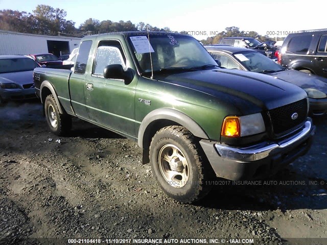 1FTZR15E51TA94495 - 2001 FORD RANGER SUPER CAB GREEN photo 1