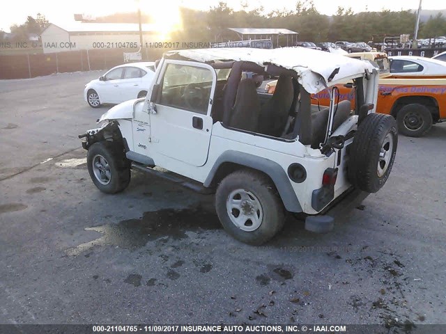 1J4FY19S9WP730044 - 1998 JEEP WRANGLER / TJ SPORT WHITE photo 3