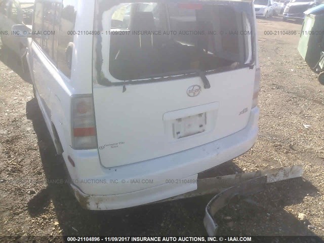 JTLKT324264035632 - 2006 TOYOTA SCION XB თეთრი ფოტო 6