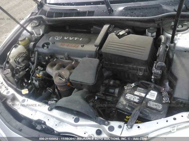 4T4BE46K48R024642 - 2008 TOYOTA CAMRY CE/LE/XLE/SE SILVER photo 10