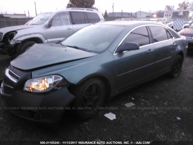 1G1ZG57B994184411 - 2009 CHEVROLET MALIBU LS მწვანე ფოტო 2