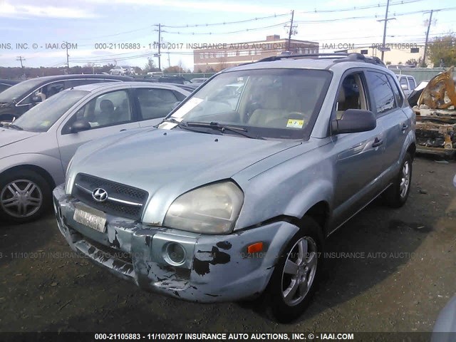 KM8JM12B56U316780 - 2006 HYUNDAI TUCSON GL Light Blue photo 2