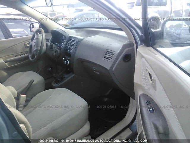 KM8JM12B56U316780 - 2006 HYUNDAI TUCSON GL Light Blue photo 5