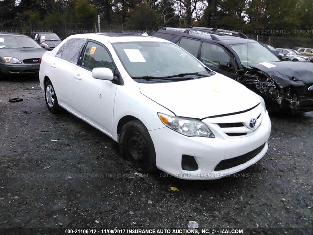 2T1BU4EE7BC675295 - 2011 TOYOTA COROLLA S/LE WHITE photo 1