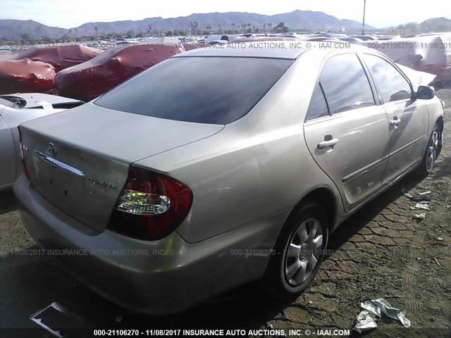 4T1BE32K73U171458 - 2003 TOYOTA CAMRY LE/XLE/SE BROWN photo 4