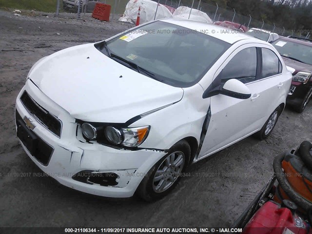 1G1JD5SH6C4118651 - 2012 CHEVROLET SONIC LT WHITE photo 2