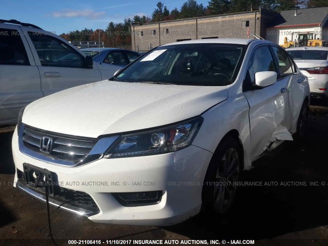 1HGCR2F59EA086008 - 2014 HONDA ACCORD SPORT WHITE photo 2