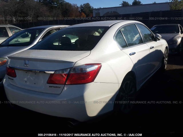 1HGCR2F59EA086008 - 2014 HONDA ACCORD SPORT WHITE photo 4