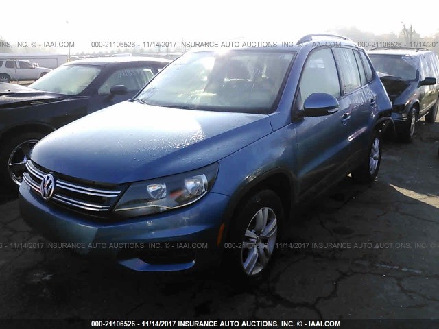 WVGBV7AX5HK008749 - 2017 VOLKSWAGEN TIGUAN S/LIMITED BLUE photo 2