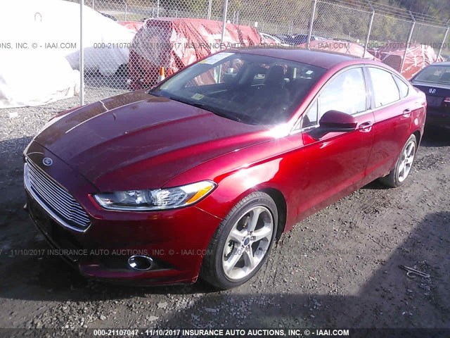 3FA6P0G74GR298691 - 2016 FORD FUSION S RED photo 2