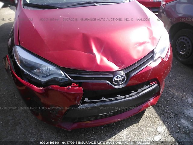 5YFBURHE1EP156157 - 2014 TOYOTA COROLLA L/LE/LE PLS/PRM/S/S PLS RED photo 6