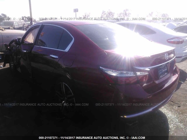 1HGCR2F57HA266558 - 2017 HONDA ACCORD SPORT RED photo 3