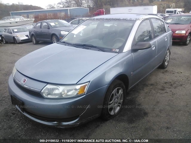 1G8AJ52FX3Z159456 - 2003 SATURN ION LEVEL 2 BLUE photo 2