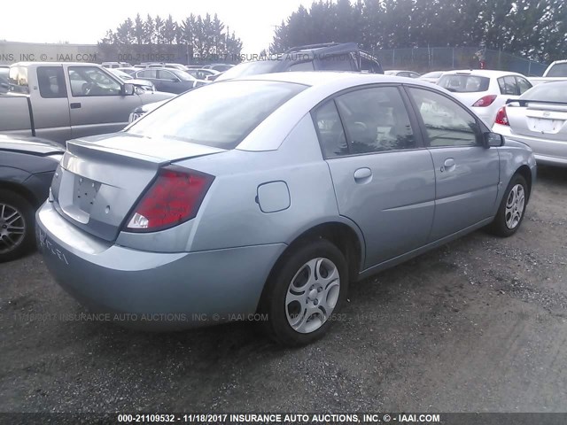 1G8AJ52FX3Z159456 - 2003 SATURN ION LEVEL 2 BLUE photo 4