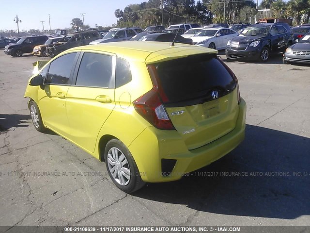 JHMGK5H59GX035013 - 2016 HONDA FIT LX YELLOW photo 3