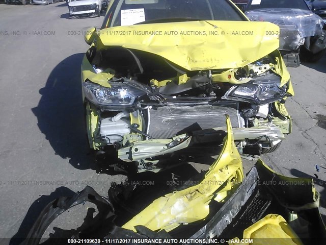 JHMGK5H59GX035013 - 2016 HONDA FIT LX YELLOW photo 6