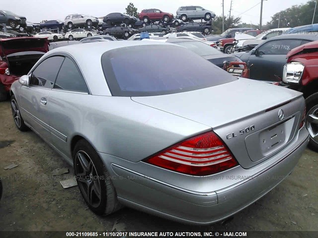 WDBPJ75J93A035896 - 2003 MERCEDES-BENZ CL 500 SILVER photo 3