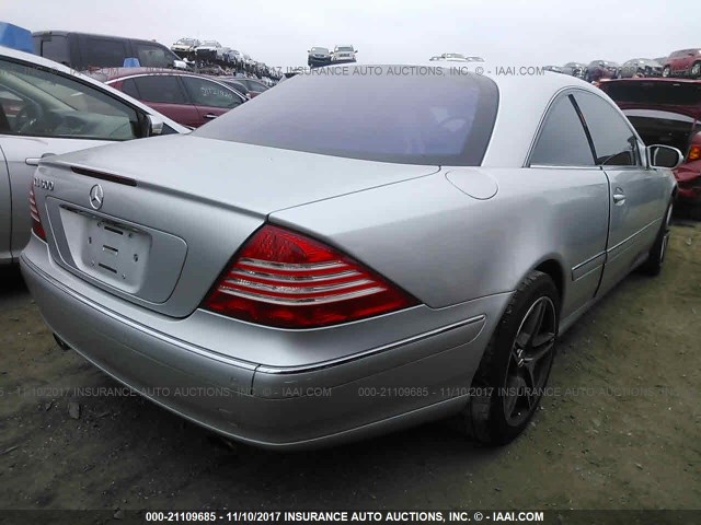 WDBPJ75J93A035896 - 2003 MERCEDES-BENZ CL 500 SILVER photo 4