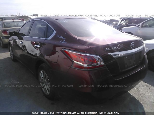 1N4AL3AP2FN880788 - 2015 NISSAN ALTIMA 2.5/S/SV/SL BURGUNDY photo 3