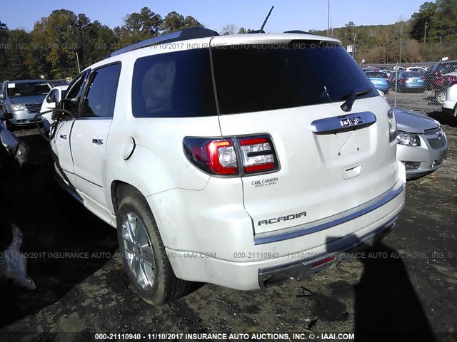 1GKKRTKD0GJ318533 - 2016 GMC ACADIA DENALI WHITE photo 3