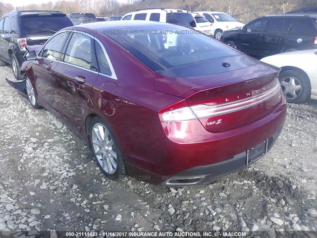 3LN6L2LU8FR623186 - 2015 LINCOLN MKZ HYBRID RED photo 1