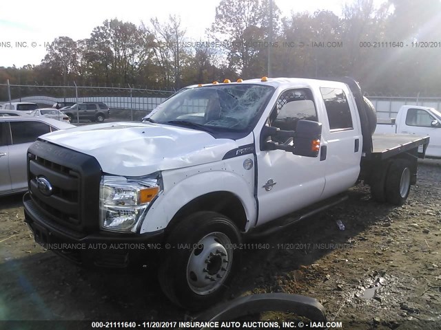 1FD0W5GT6EEB52995 - 2014 FORD F550 SUPER DUTY WHITE photo 2